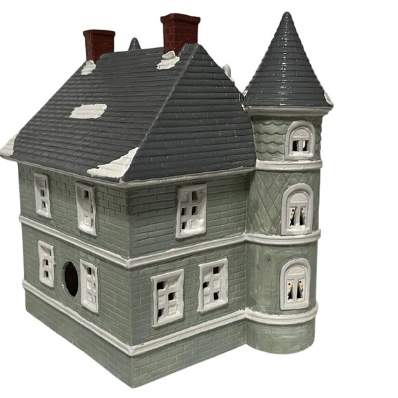 Yuletide Snow Hamlet “Lakeside Mansion - 723” 1988 PORCELAIN Lighted - Picture 3 of 4